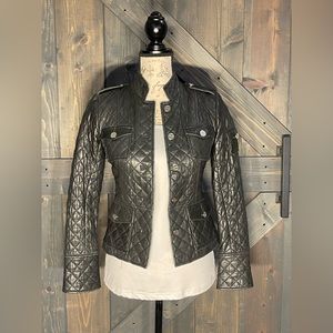 Tory Burch Leather Coat- size 0